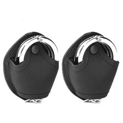 2Pack Handcuff Case Nylon Open Top Holder Pouch Fits Chain/Hinged Cuff Waist Bag