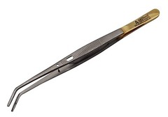 Endodontic Tweezer Paper Point Angled with Lock Tip Surgical Forceps ARTMAN