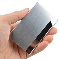Stainless Steel Card Holder Case – Pocket Metal Wallet for Business, ID, Credit