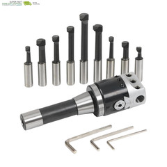 HFS(R) 2″ Boring Head Set, 1/2″ Carbide Boring Bar Set, 9Pcs, Milling