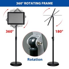 8.5×11 Inch Sign Stand Adjustable Height 32″ to 51″ – Floor Holder
