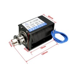 DC 12V 8A 5KG 15mm, Pull Push Type Frame Linear Solenoid Electromagnet Factory