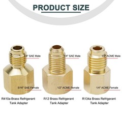 Easy to Install R12 R410a For R134a Refrig erant Tank Adapter for HVAC Systems