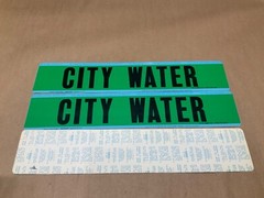 Lot Of 3 Brady Green City Water Marker 2.25″ x 14″ #21F121CI