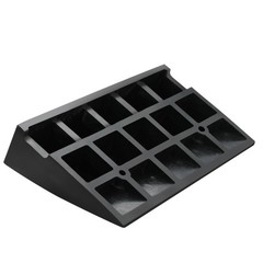 Rubber Curb Ramp 4.25in Rise, 11.8in W x 19.7in L, 33069lb Capacity