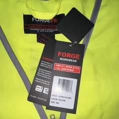 FORGE FR Flame Resistant Hi-Vis Safety Vest Yellow/Gray 3XL MFRHVV-020