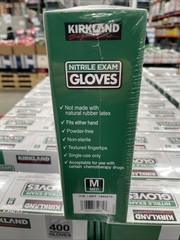 Kirkland Signature 467120 Nitrile Exam Gloves, Medium – 200 Count (2 Pack)