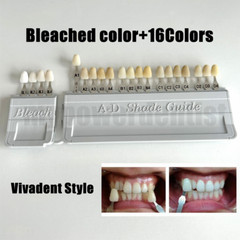Dental Teeth Shade Guide Porcelain Ivoclar 20Color A-D Tooth 4-Bleach Vivadent