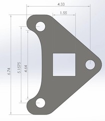 2Pcs Chinese Mini Excavator Drive Motor Reinforcement Brackets W/ Tie Down Slot