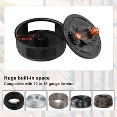 Tie Wire Reel – Lightweight Aluminum, Quick Lock Mechanism, Ambidextrous Rewi…