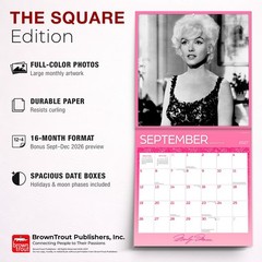 Marilyn Monroe OFFICIAL | 2027 12×24″ (Hanging) Monthly Square Wall Calendar