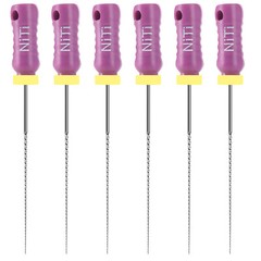 6 Pcs Dental Endo Niti K files Hand Use Root Canal File 21/25/28/31mm