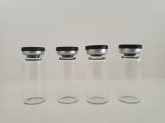 100 PCS 10ml Vials Clear Glass Bottle 20mm Crimp top Flat Bottom HPLC