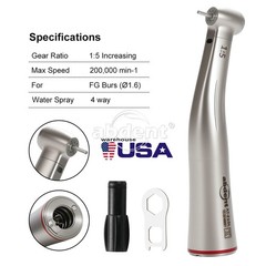 Light AbDent 1:5 Increasing Contra Angle Optic LED Handpiece Standard Head