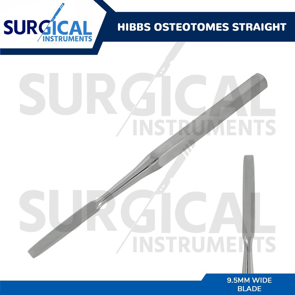 HIBBS Osteotome Surgical Orthopedic Instrument 9″ 3/8″ Straight German Grade