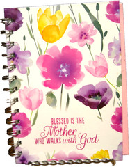 Blessed Is the Mother Who Walks With God 5×7″ Journal Book (no pen) Floral B33