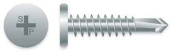 #10 Phillips Pancake Head Self Drilling TEK Screws Zinc Plated (Choose Size)