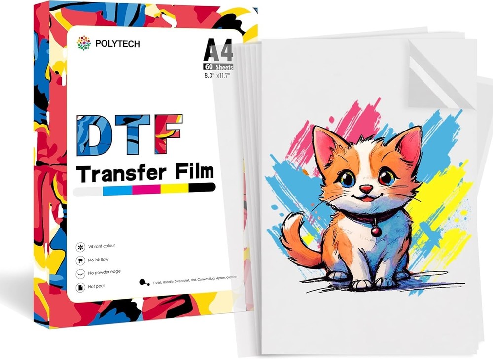 POLYTECH DTF Transfer Film 60 Sheets A3+ 13″x19″