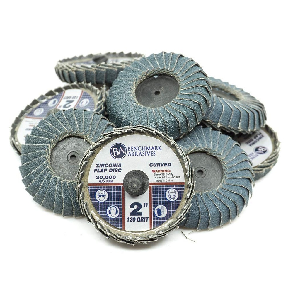2″ Quick Change Zirconia Curved Flap Disc Grinding Wheel with R-Back Design -…