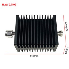 100W N Type RF Attenuators 5db 6db 10db 15db 20db 30db 40db 50db DC-3GHz 50ohm