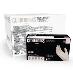 Ammex TLF44100 Gloveworks Ivory Latex Gloves – Case of 10 Box (1000 Gloves)