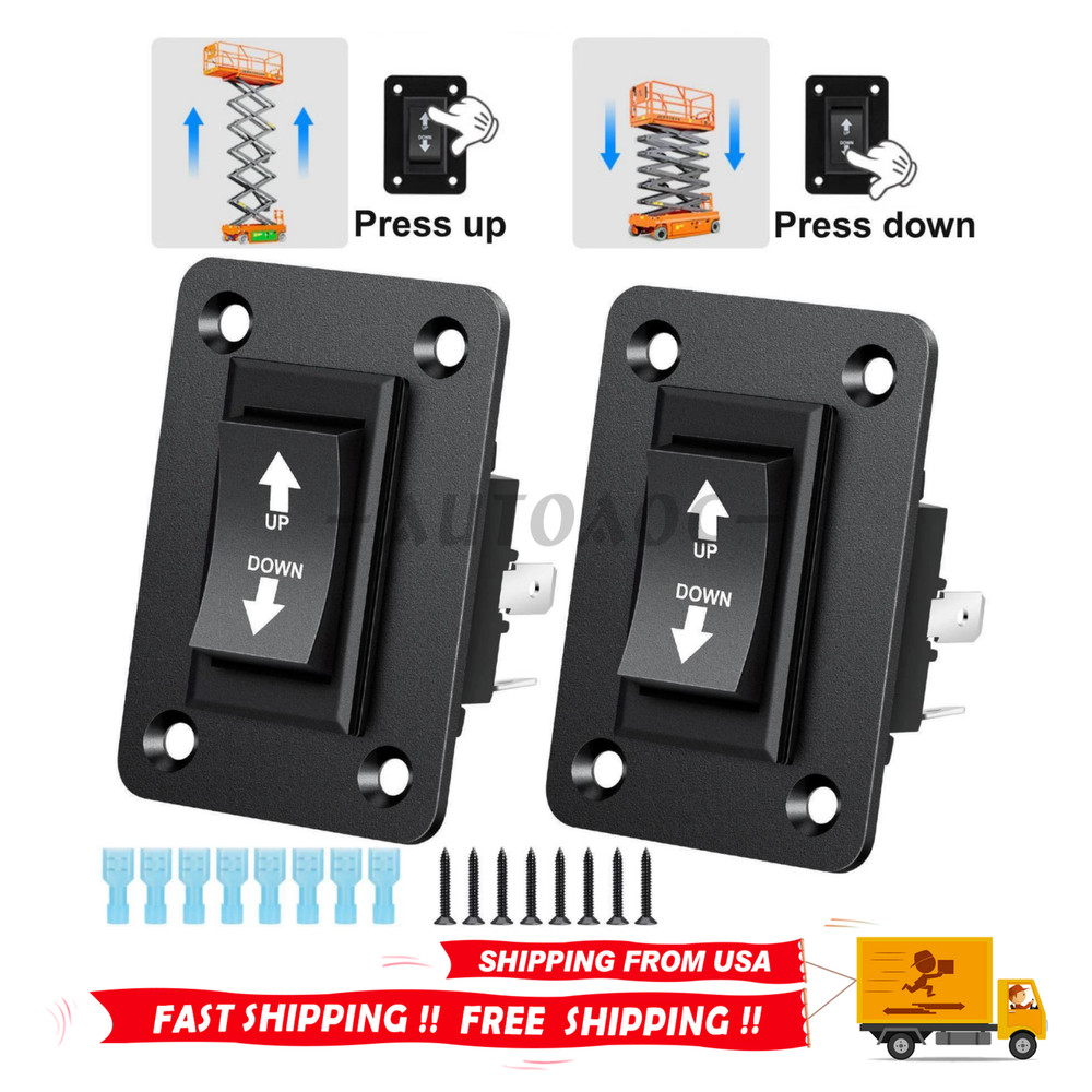 30A DPDT Momentary Reverse Switch Up Down Polarity Reversing Switch for Trailer