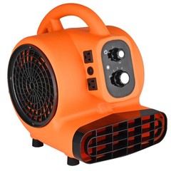 VEVOR 1000 CFM 3-Speed 1/4 HP Adjustable Air Mover Carpet Dryer Blower Floor Fan