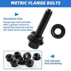M6-M10 Metric Flange Bolt Assortment – 280 Pieces for Automotive & DIY Projects