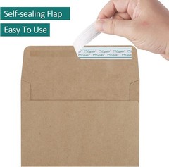 100 Pack 5.25 x 7.25 Self-Sealing Envelopes – Ideal for Invitations & Photos