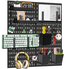 Pegboard Wall Organizer Kits, 4 Pcs Pegboards with 21 Accessories Modular Hangin