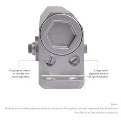 2 Pack 65-85 Kgs Size 4 Commercial Door Closer Silver Aluminium Alloy Heavy Duty