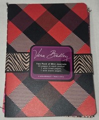 VERA BRADLEY Slim MINI Journal Set (2) TWO Pack 40 pages ea: 1w/ lined sheets/1w