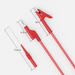 Test Leads Kit Alligator Clips Cable 4mm Banana Plug to Banana Plug Test Wire
