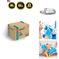 Basic Medical Blue Nitrile Exam Gloves – Latex-Free & Powder-Free – Case of 1…