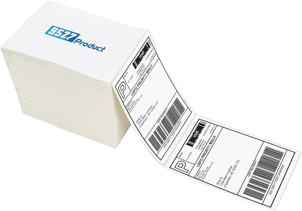 Fanfold 4 X 6 Direct Thermal Labels White Perforated Shipping Labels, 1000 La…