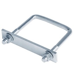 4 Pcs 4 Inch Wide Square U-Bolt for Trailer, 1/2″ x 4″ x 4-1/8″, Electro-Galv…