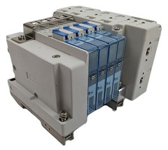 SMC SS5Y3-10S-X597 Pneumatic Manifold Bank 4 Station Base IN508-36-A NEW