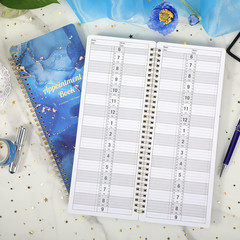 Undated Salon Appointment Book, 11.5″ x 4.7″, 6 AM – 9 PM, 2 Columns
