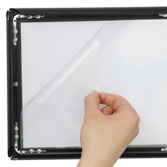 Aluminum Poster Stand 8.5x11in, Height-Adjustable, Rotatable, Waterproof PVC