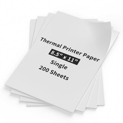 200 Sheets Thermal Paper 8.5 x 11, US Letter Size Thermal Printer Paper for B…