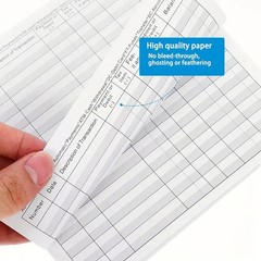 10 Pack Large Print Low Vision Checkbook Registers, 3″ x 6″, Check Registers for