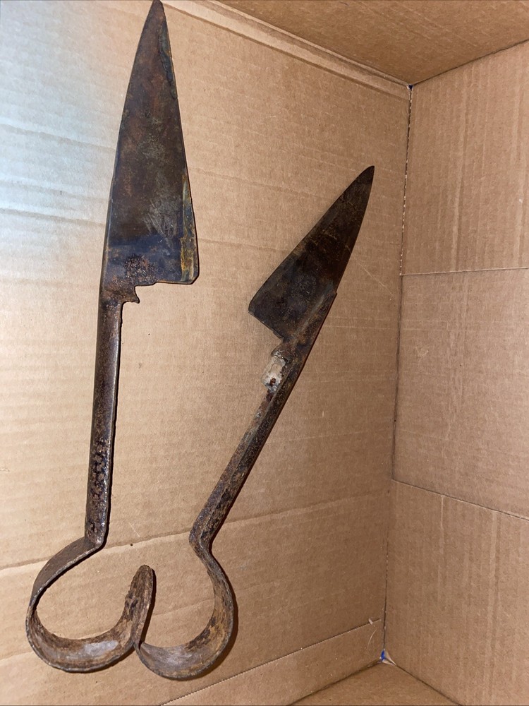 Vintage UTS Combination Sheep Wool Shears #71 Sheffield England Rusty Primitive