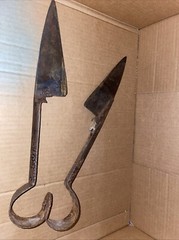 Vintage UTS Combination Sheep Wool Shears #71 Sheffield England Rusty Primitive