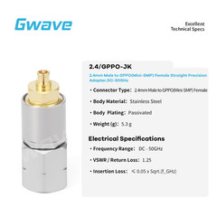 2.4mm Male to GPPO (Mini-SMP) Female Adapter, DC – 50GHz