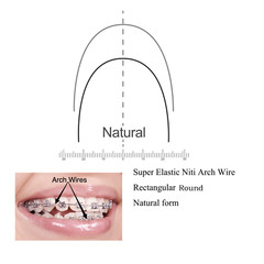100PCS Dental Orthodontic Niti Arch Wire Natural Form Arches Round Rectangular