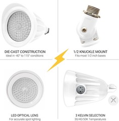 NUWATT 25W Bullet Flood Light Outdoor LED 3500LM 12 Pack