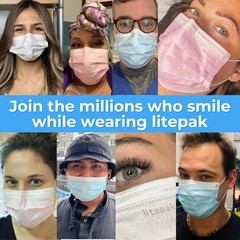125-Pack Disposable Face Mask Premium Comfort Earloops with Dispenser Box