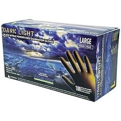 D678 Dark Light 9 mil Nitrile Powder Ex Gloves (Bla,
