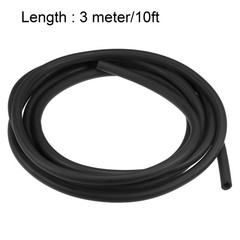 1/4-inch ID 3/8-inch OD Latex Tubing Black Elastic Rubber Hose,10FFET