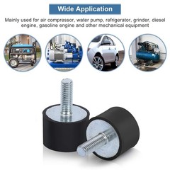 Rubber Shock Absorber Mounts Set of 4 Rubber Isolator Mounts with Studs M6 An…